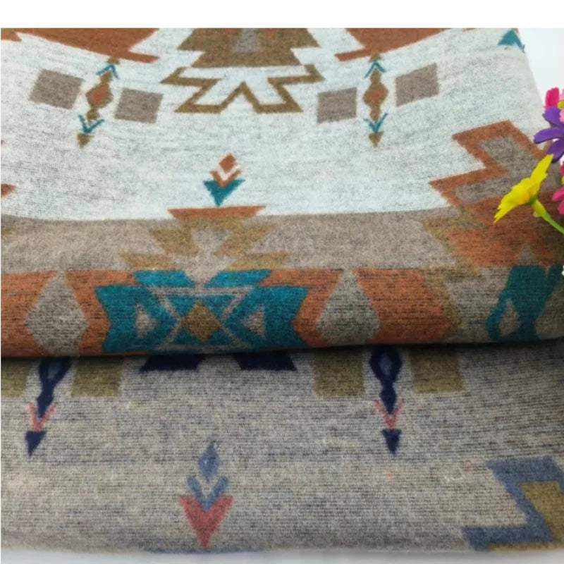 Geometric Totem Retro Western Fabric by the Yard
