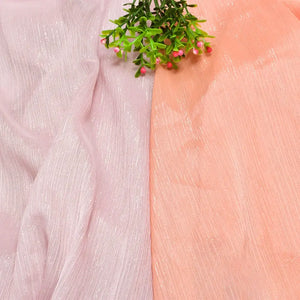 Glitter Shiny Chiffon Sheer Fabric By The Yard-Longan Craft