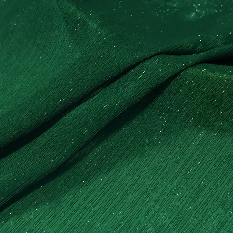 Glitter Shiny Chiffon Sheer Fabric By The Yard-Longan Craft