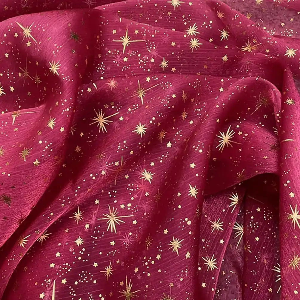 Glitter Organza Fabric By the Yard -Longan Craft