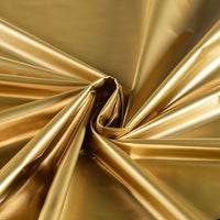 Longan Craft’s Glossy Stretch Vinyl Fabric by the yard features a smooth, shiny PU surface that gathers and twists beautifully, creating eye-catching folds and reflections—perfect for making jackets with lustrous texture.
