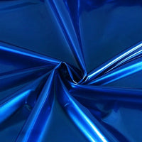 Longan Craft’s Glossy Stretch Vinyl Fabric by the yard features a shiny, reflective surface with dynamic folds and highlights—ideal solid color PU material for making jackets and more.