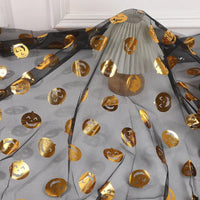 Gold-Stamped Halloween Tulle Fabric By The Yard