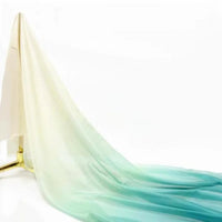 Gradient Chiffon Sheer Fabric By The Yard-Longan Craft