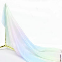 Gradient Chiffon Sheer Fabric By The Yard-Longan Craft