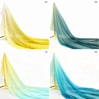 Gradient Chiffon Sheer Fabric By The Yard-Longan Craft