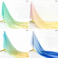 Gradient Chiffon Sheer Fabric By The Yard-Longan Craft