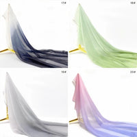 Gradient Chiffon Sheer Fabric By The Yard-Longan Craft