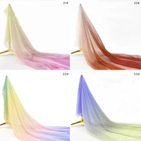 Gradient Chiffon Sheer Fabric By The Yard-Longan Craft