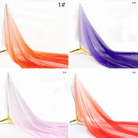 Gradient Chiffon Sheer Fabric By The Yard-Longan Craft