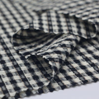Gradient Style Plaid Seersucker Fabric By the Yard