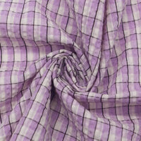 Gradient Style Plaid Seersucker Fabric By the Yard
