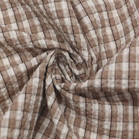 Gradient Style Plaid Seersucker Fabric By the Yard