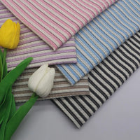 Gradient Wide Stripe Seersucker Fabric By the Yard