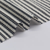 Gradient Wide Stripe Seersucker Fabric By the Yard