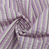 Gradient Wide Stripe Seersucker Fabric By the Yard