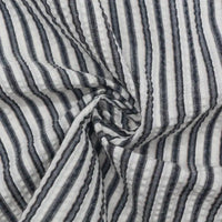 Gradient Wide Stripe Seersucker Fabric By the Yard