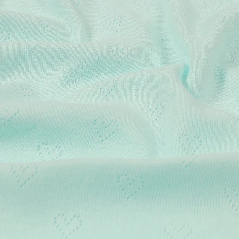 Heart-shaped Jacquard Knit Pointelle Fabric By The Yard