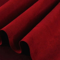 Heavyweight Microfiber Faux Suede Fabric by the yard from Longan Craft, a multicolor brushed microsuede material with a smooth and soft texture, shown draped in gentle, wavy folds—perfect for DIY clothing projects.