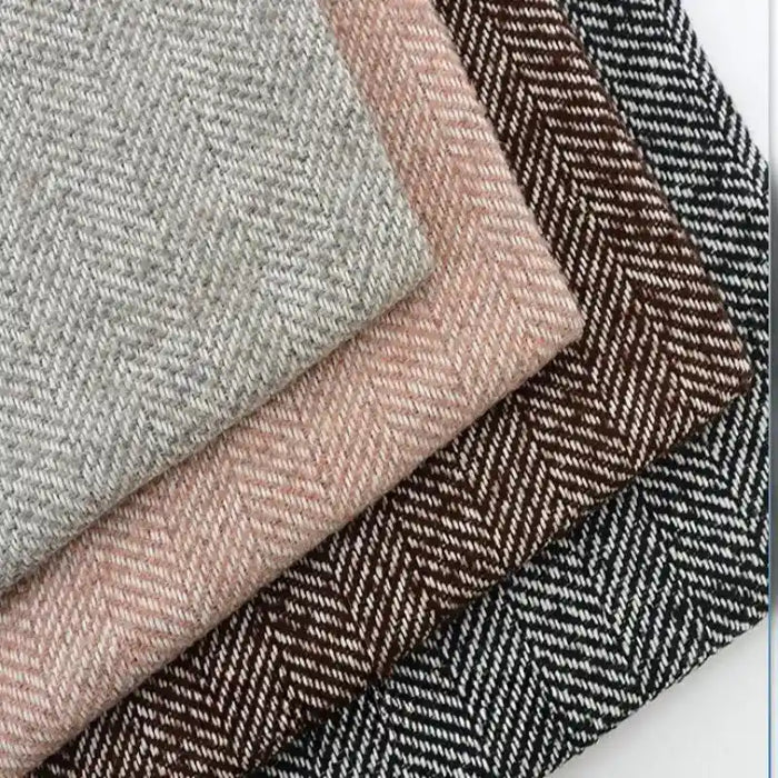 Herringbone Pattern Tweed Fabric By The Yard