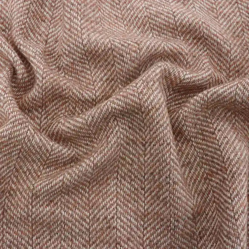 Herringbone Pattern Tweed Fabric By The Yard