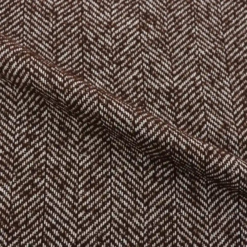 Herringbone Pattern Tweed Fabric By The Yard