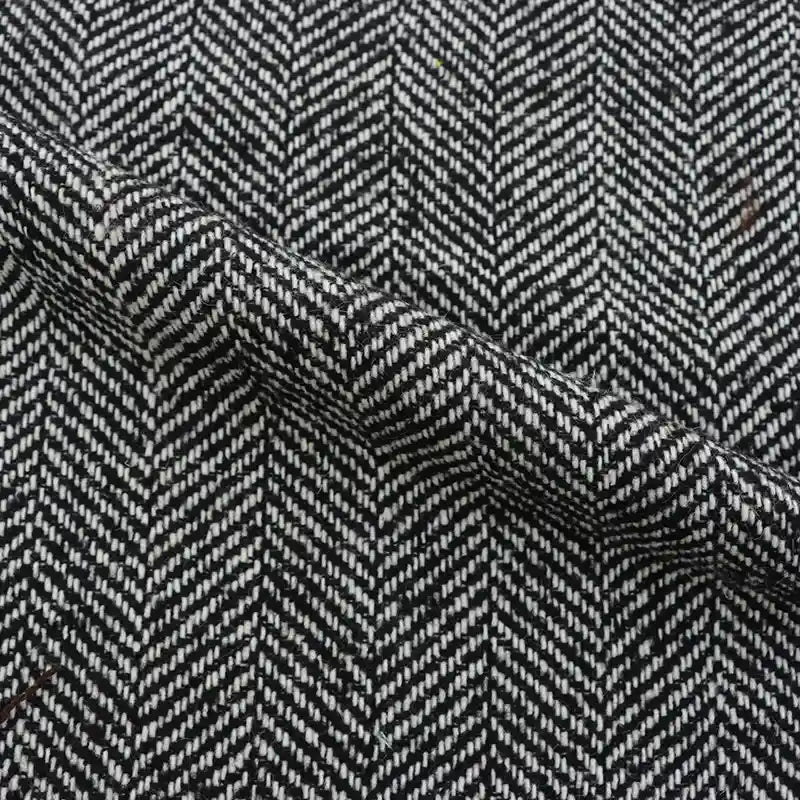 Herringbone Pattern Tweed Fabric By The Yard