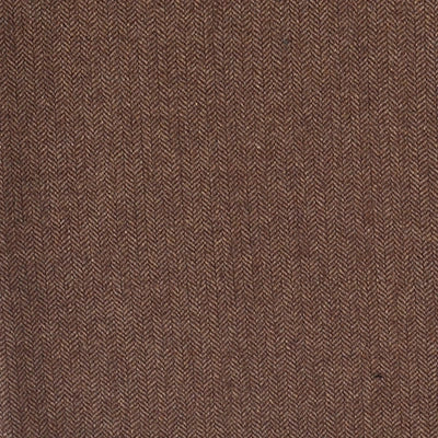 Brown Herringbone Wool Fabric By The Yard in a herringbone woven pattern.