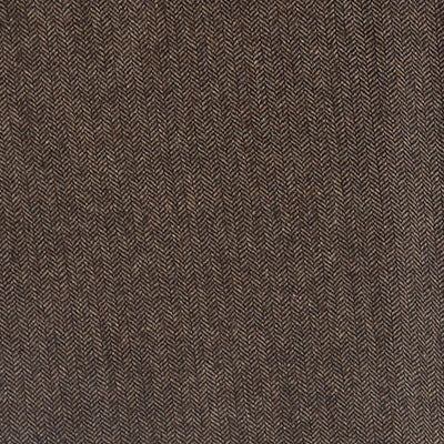 Dark brown Herringbone Wool Fabric By The Yard in a wool polyester blend with a subtle herringbone weave pattern.