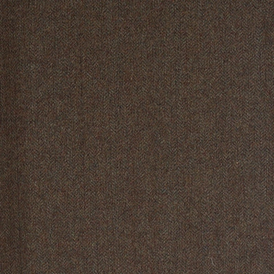 Herringbone Wool Fabric By The Yard in dark brown wool polyester with a subtle herringbone pattern.