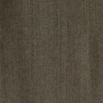 Herringbone Wool Fabric By The Yard in brown with a fine weave.