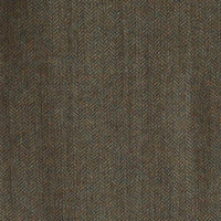 Herringbone Wool Fabric By The Yard in brown with a fine weave.