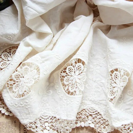 Fashion Embroidered Fabric By the Yard - Longan Craft