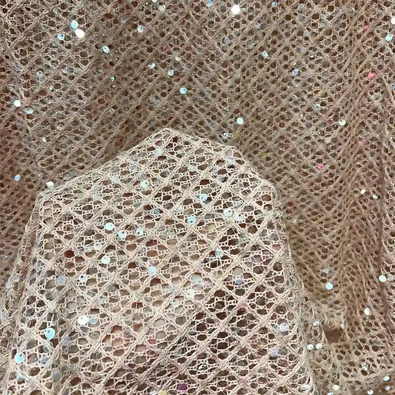 Hollow Vinyl Mesh Fabric By The Yard