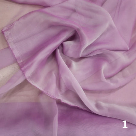 Iridescent Chiffon Sheer Fabric By The Yard-Longan Craft