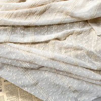 Jacquard Stripe Dot Chiffon Fabric By the Yard