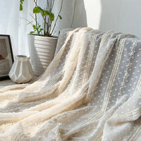 Jacquard Stripe Dot Chiffon Fabric By the Yard