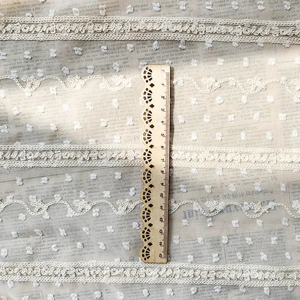 Jacquard Stripe Dot Chiffon Fabric By the Yard