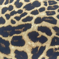 Leopard Print Chiffon Fabric By The Yard in sheer brown and black animal print.