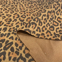 Leopard Print Suede Fabric By The Yard