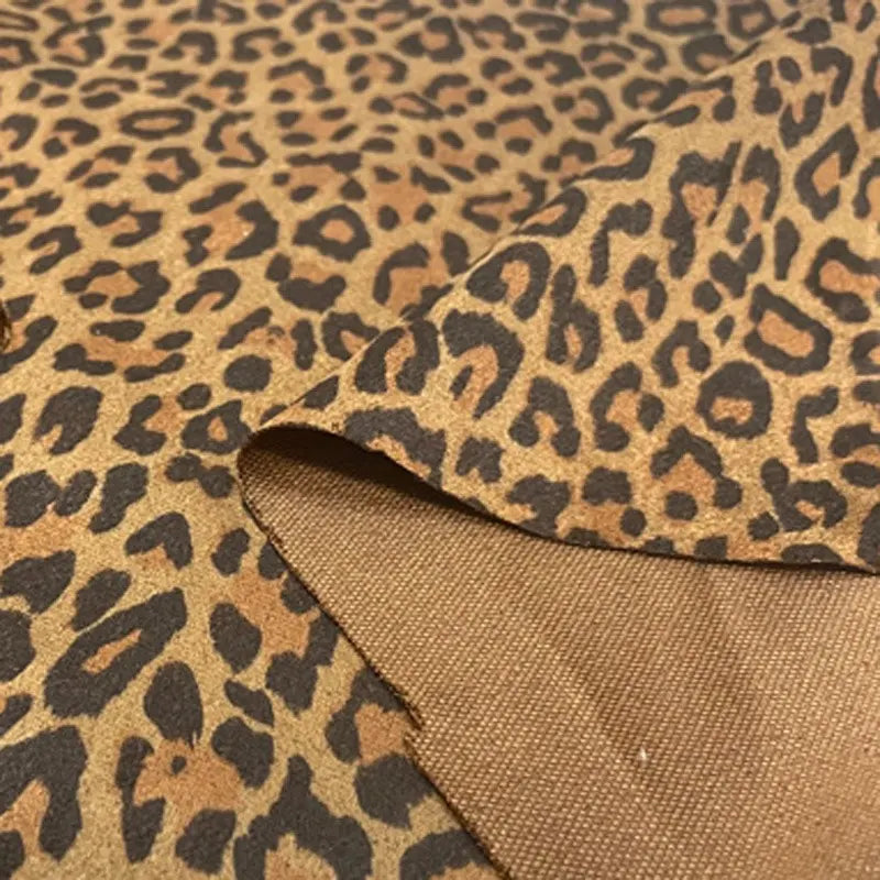 Leopard Print Suede Fabric By The Yard