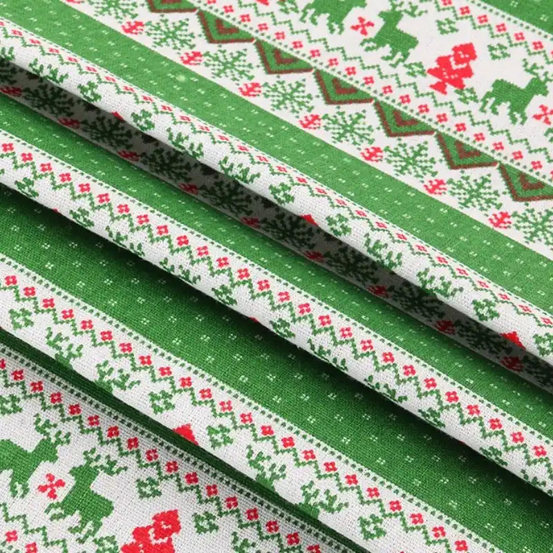Linen Christmas Material By The Yard