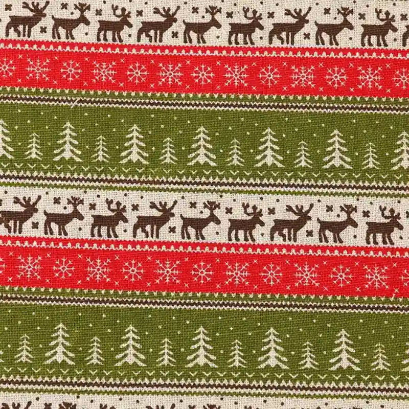 Linen Christmas Material By The Yard