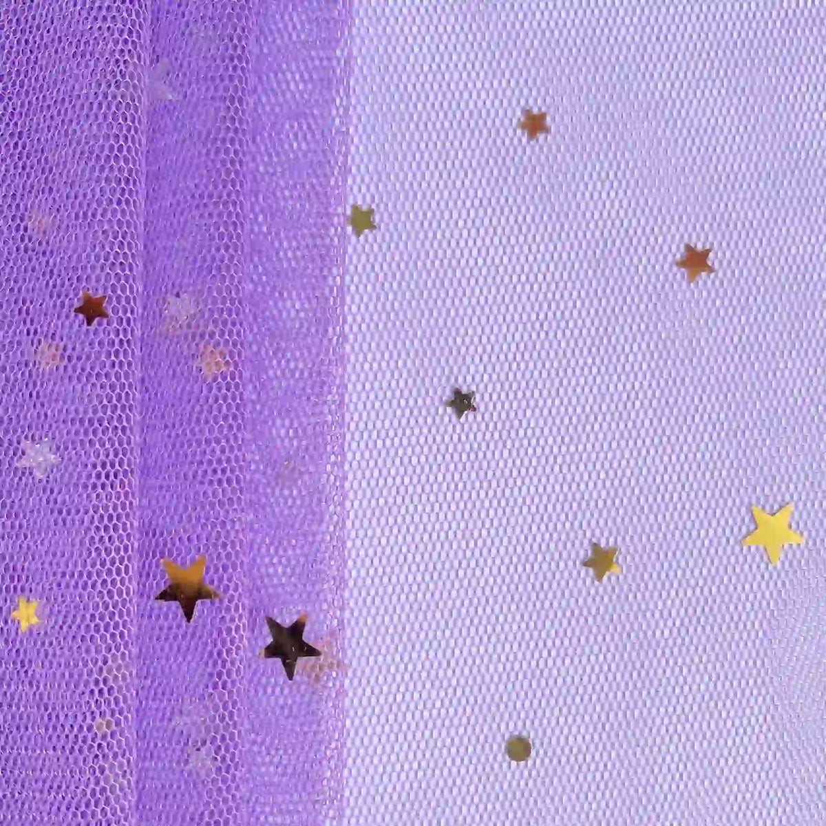 The Longan Craft Moon Star Sequins Tulle Fabric By The Yard features multicolor glitter tulle with star and moon sequins, perfect for stage costumes or dancewear. Its shimmering, decorative effect adds a whimsical touch to any outfit or project.