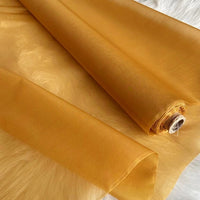 A close-up of Longan Craft's Multicolor 8 Momme Organza Silk Fabric By The Yard—pure mulberry silk with a soft sheen, slightly translucent and perfect for elegant dresses or luxurious evening gowns.