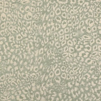 Multicolor Leopard Chenille Fabric By The Yard in a green and cream leopard jacquard polyester chenille.