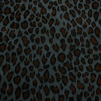 Close-up of Longan Craft's Multicolor Leopard Printed Corduroy Fabric by the yard, a soft polyester corduroy textile with animal print—perfect for bold apparel and creative projects.
