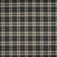 A close-up of Longan Craft’s Multicolor Mammoth Flannel Fabric by the Yard shows its cozy plaid brushed flannel material with a repeating grid pattern in black, gray, and white—ideal for pants and other projects.