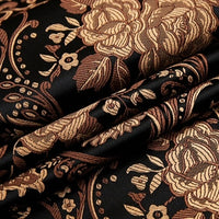 Longan Craft’s Peony Jacquard Brocade Fabric By The Yard features vibrant Chinese floral patterns, ideal formal dress material. This colorful brocade is perfect for statement bridal gowns with its elegant texture and bold design.