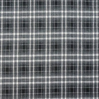 Longan Craft’s Plaid Mammoth Flannel Fabric By The Yard features a classic black and white checkered design in a cozy polyester rayon blend—perfect for shirts and comfy projects.